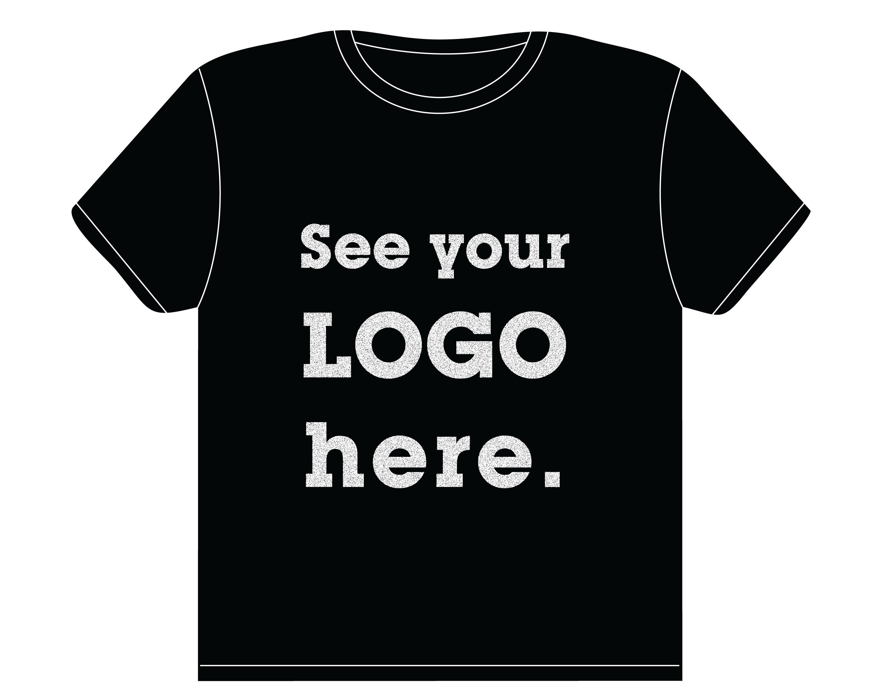 t-shirt printed with logos